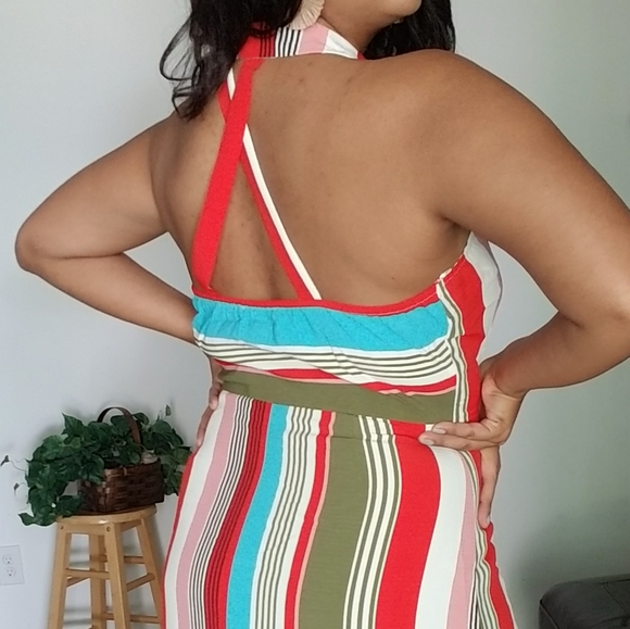 FANCY SEEING YOU HERE STRIPE MAXI DRESS - Picture 5 of 13